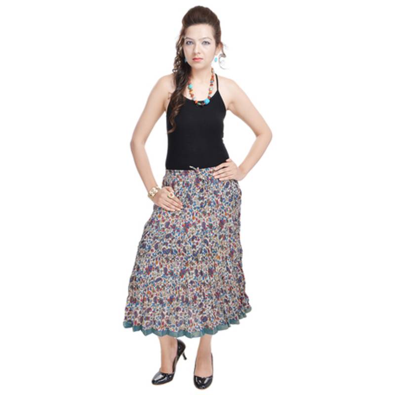 Buy Sunshine Fashionable Ethnic Cotton Short Length Skirt Online