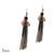 Copper bud Chain earrings