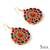 Large Multi-colour studded Drop earrings