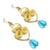 18k Gold plated Twin heart earrings