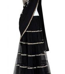 Buy Deepika Padukone Second hand jawani black lehenga style saree lehanga-saree online, Buy lehanga-sarees online