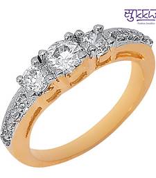 Buy Sukkhi  Gold  and Rodium plated CZ Studded Ring Ring online 