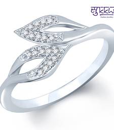 Buy Sukkhi Rodium plated CZ Studded Ring Ring online 