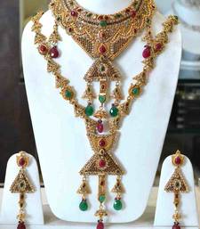 Buy Red Green Full Bridal Set necklace-set online, Buy necklace-sets online