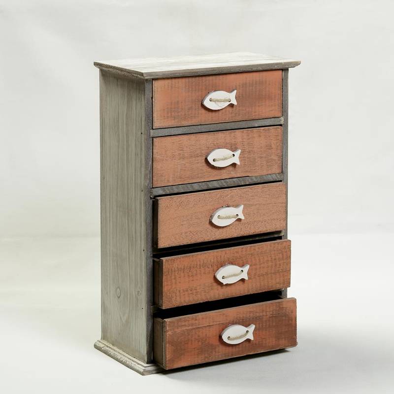 Buy Five Tier Wooden Table Top Shelf with Fish Handles Online