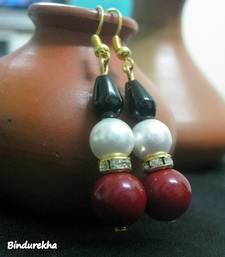 Red_White_Shell_Pearl_Onyx_Earrings