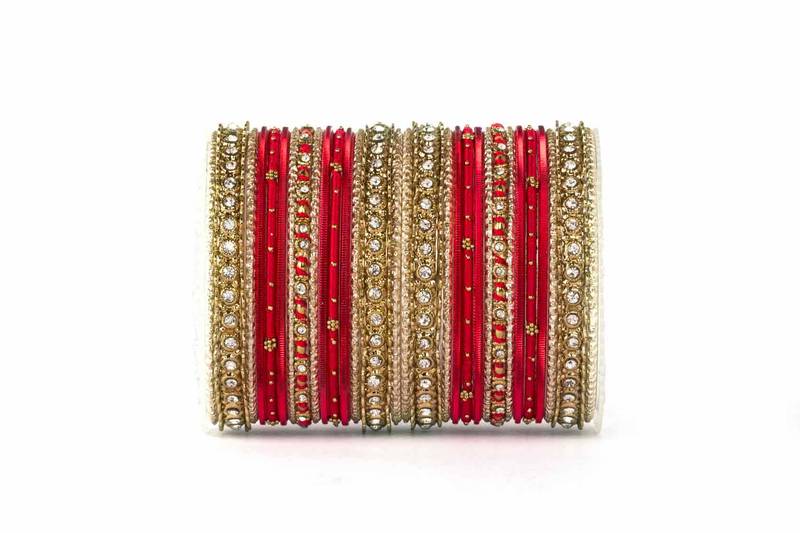 Buy Elegant silky appearance two hand bangle set Online