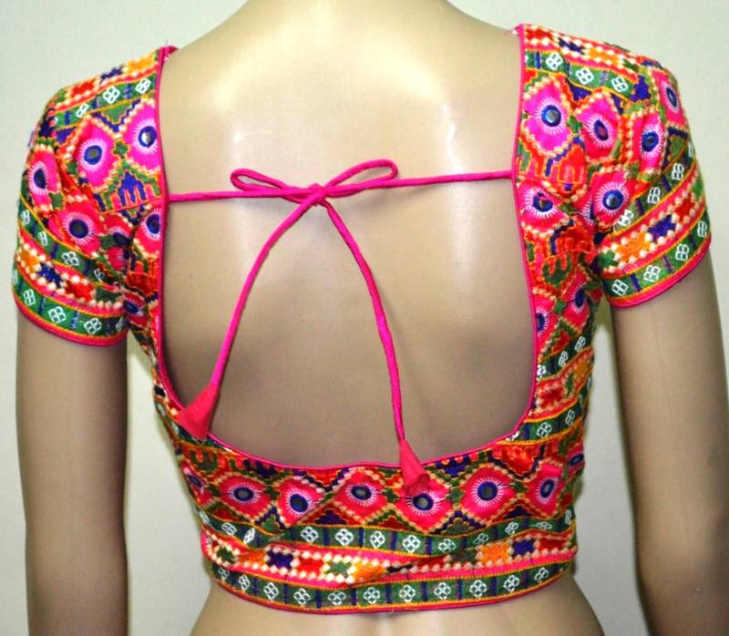Buy Pink kutch Embroidery Blouse Online