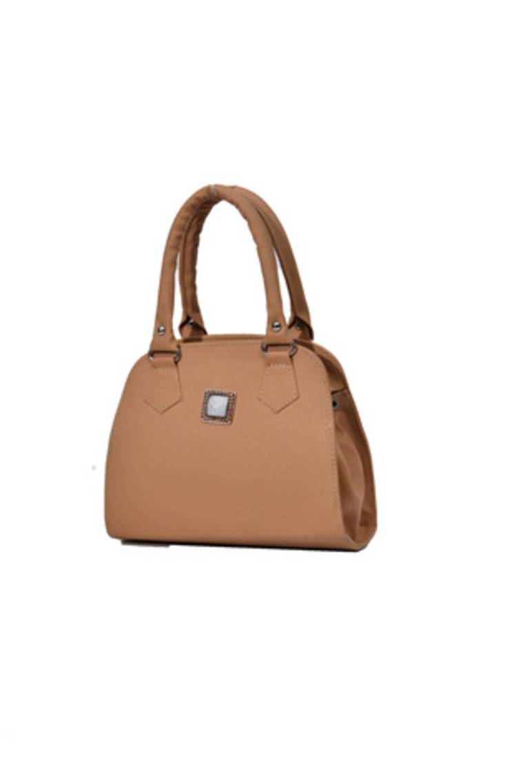 Buy Brown plain Non Leather handbags Online