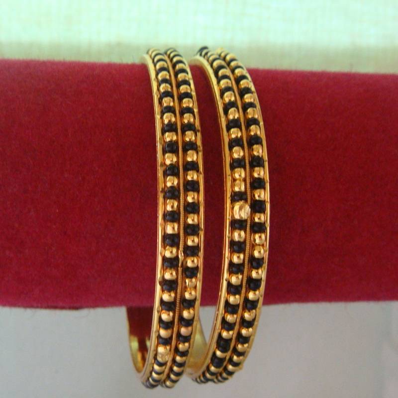 black beads bangles online