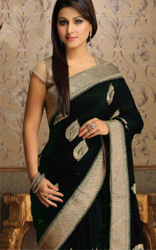 black khan saree look